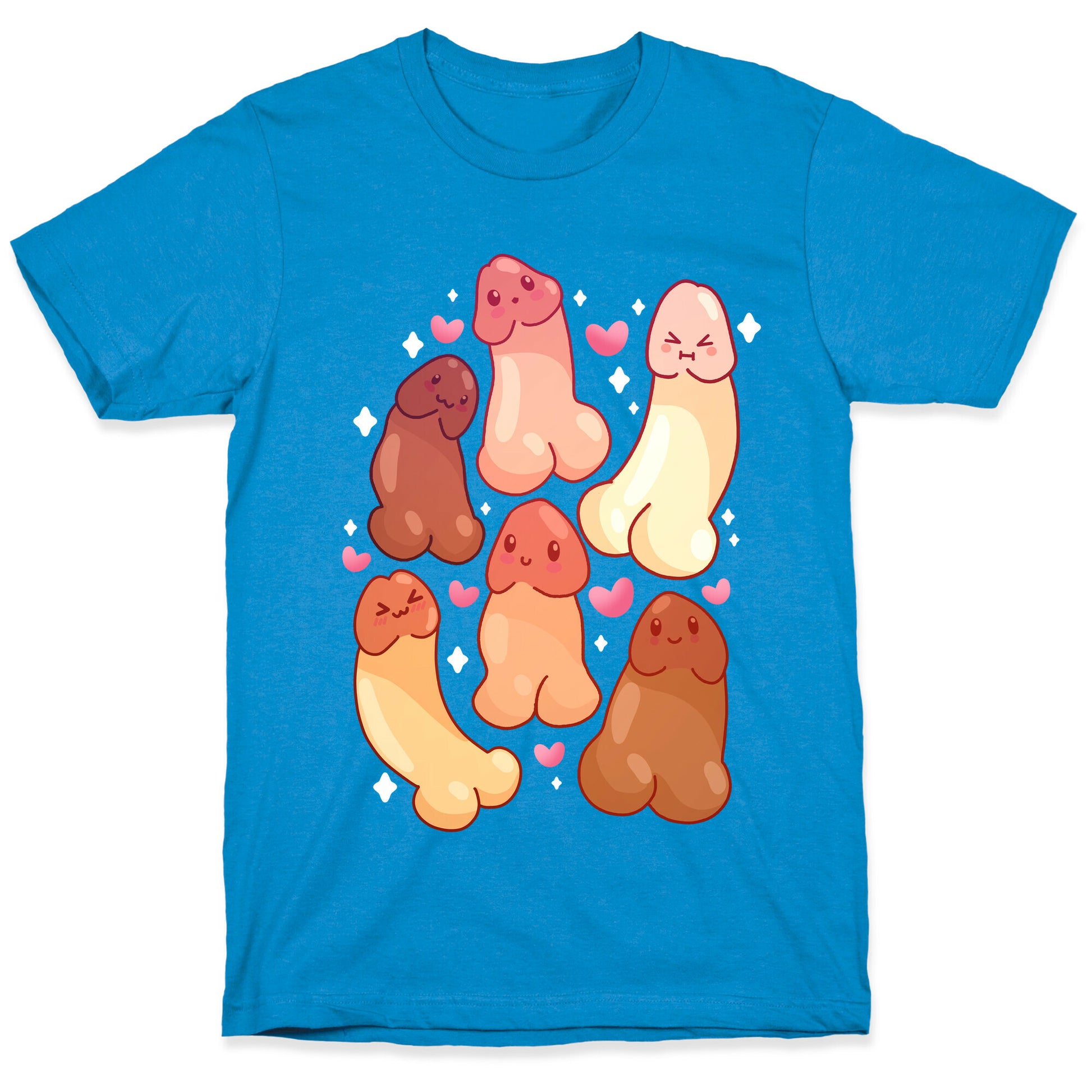 Kawaii Penises Pattern T-Shirt