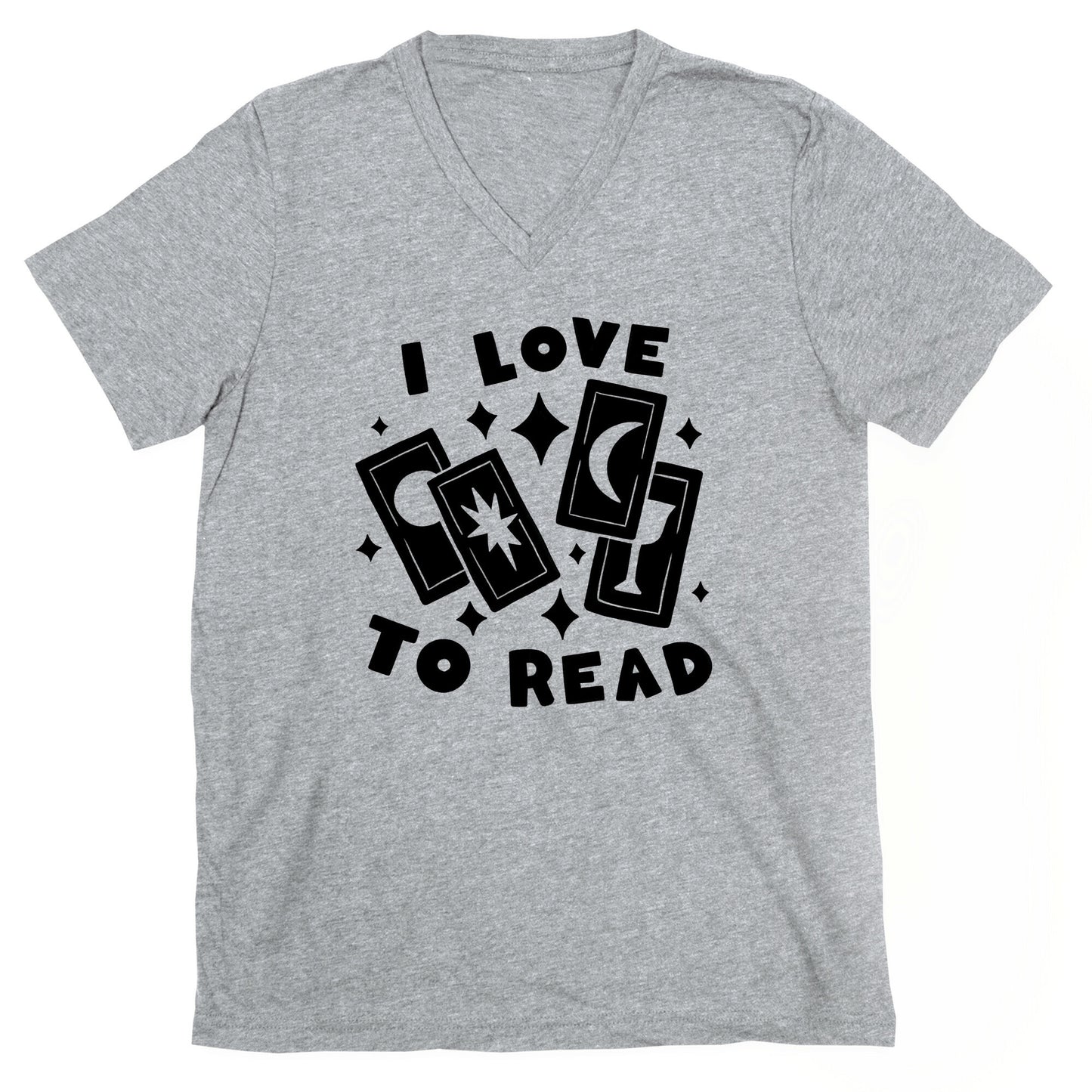 I Love To Read Tarot V-Neck