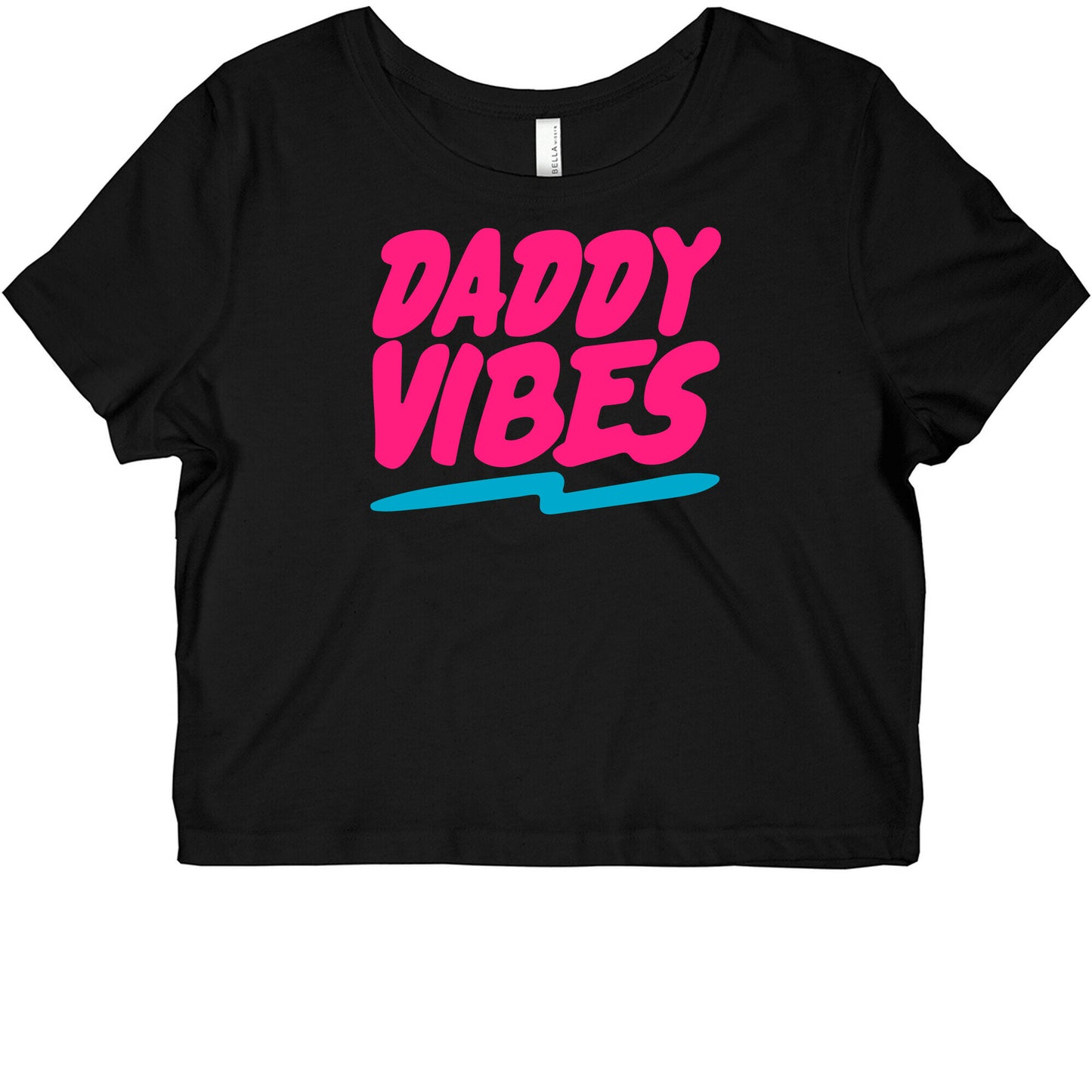 Daddy Vibes White Print Graphic Baby Tee