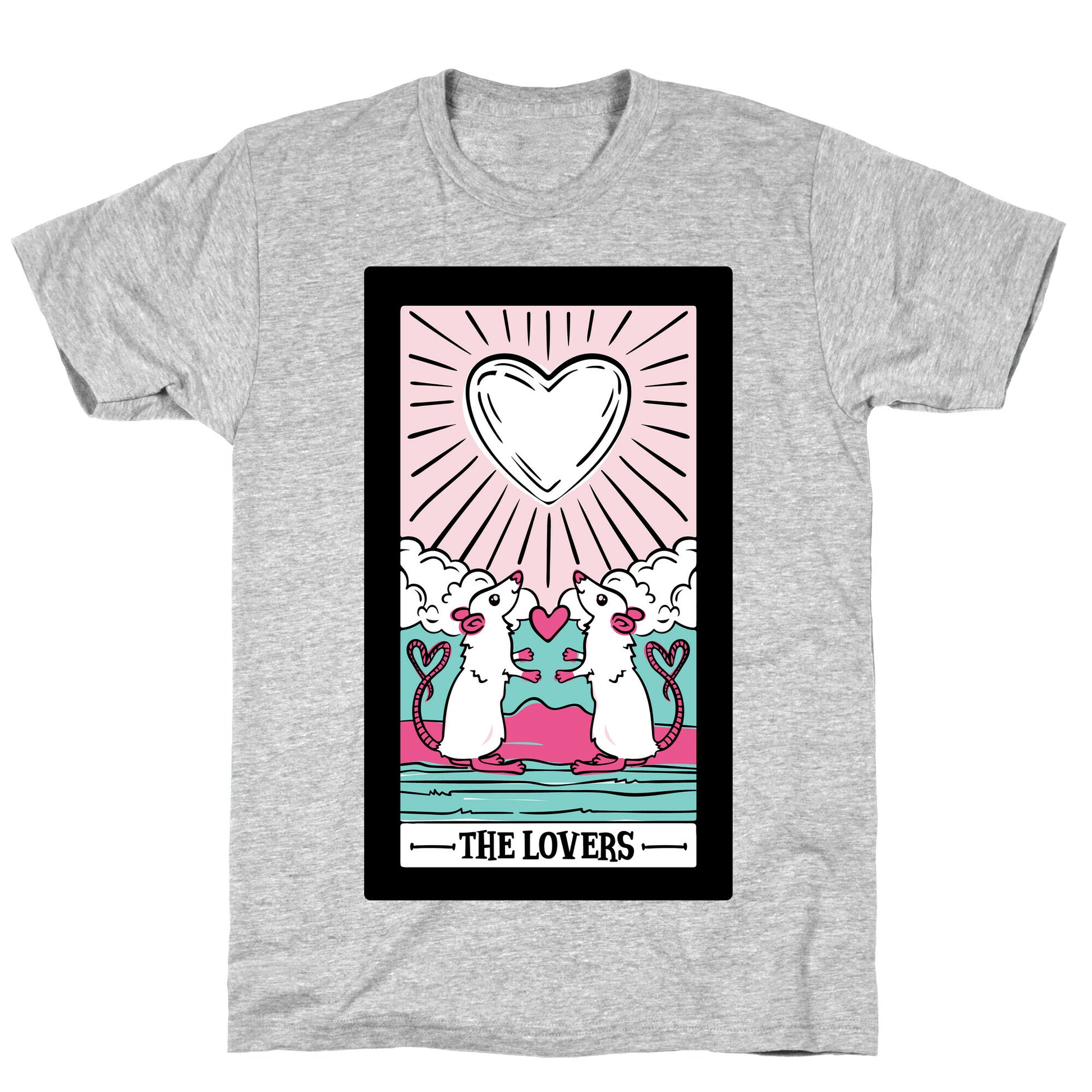 The Rat Lovers Tarot White Print T-Shirt
