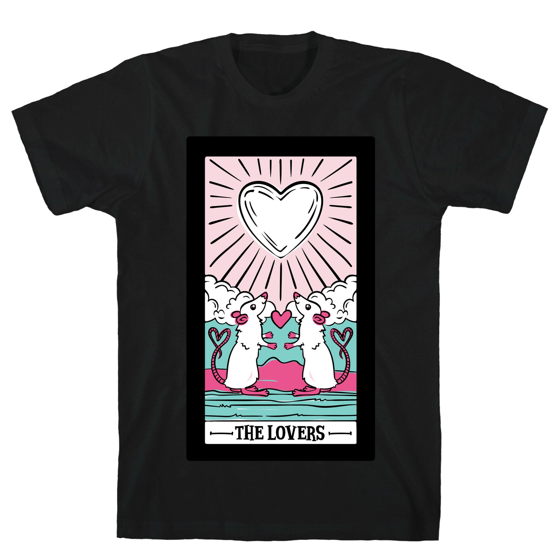 The Rat Lovers Tarot White Print T-Shirt