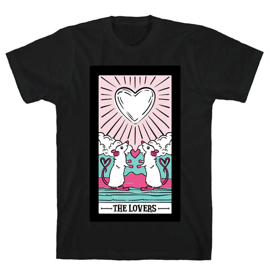 The Rat Lovers Tarot White Print T-Shirt