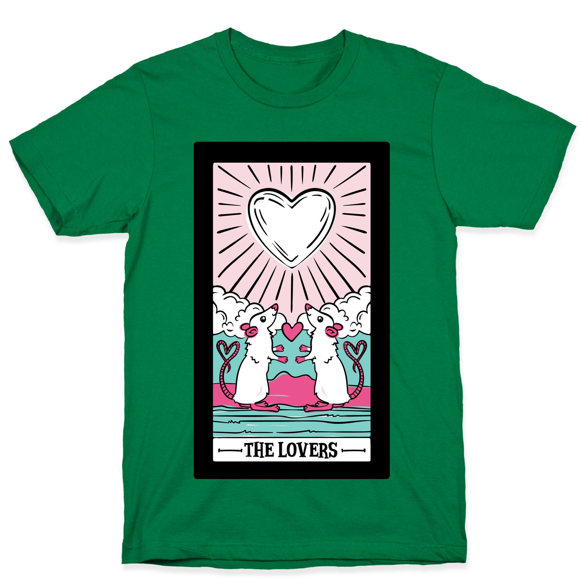 The Rat Lovers Tarot White Print T-Shirt