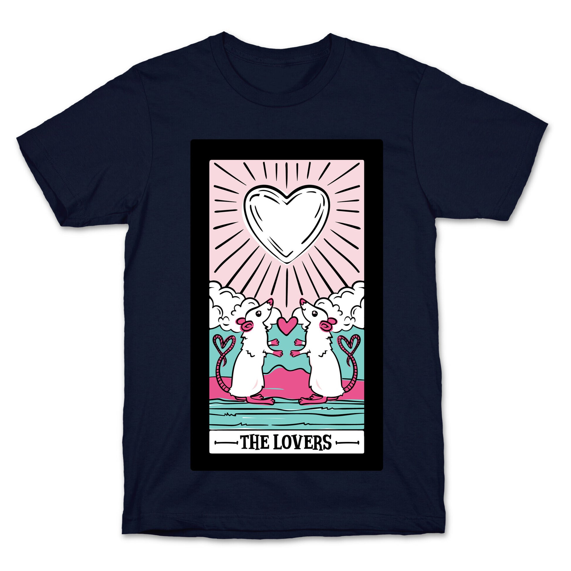 The Rat Lovers Tarot White Print T-Shirt
