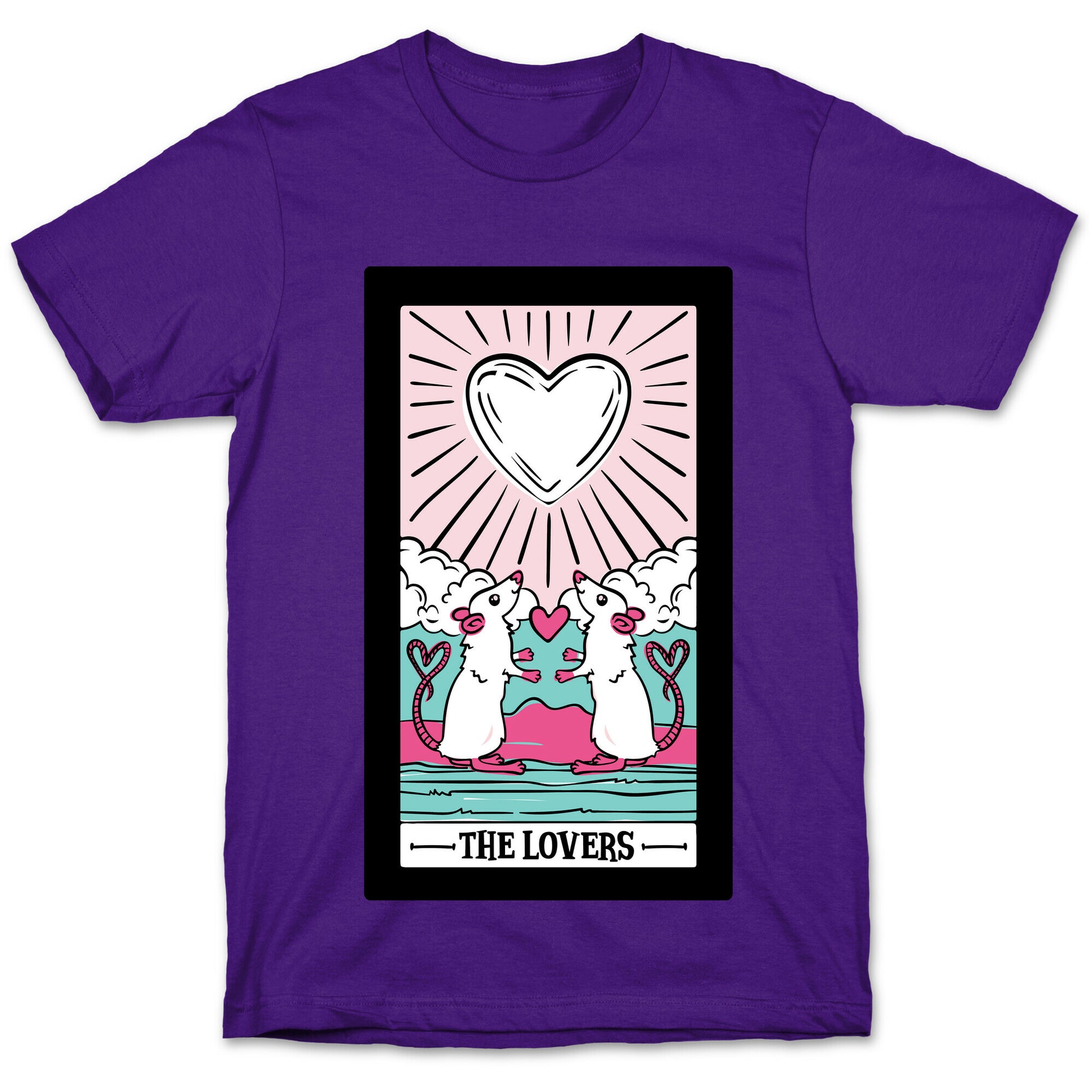 The Rat Lovers Tarot White Print T-Shirt