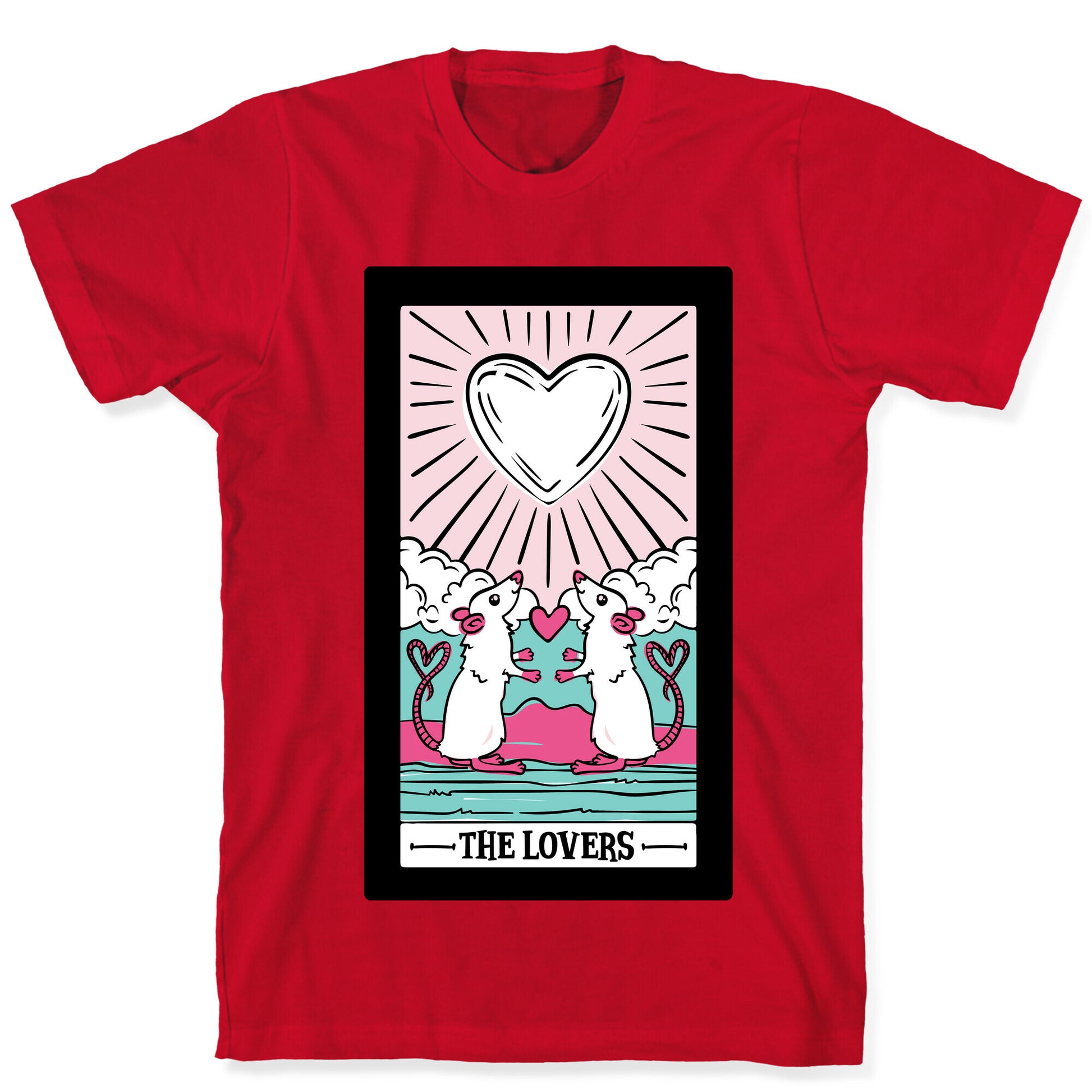 The Rat Lovers Tarot White Print T-Shirt
