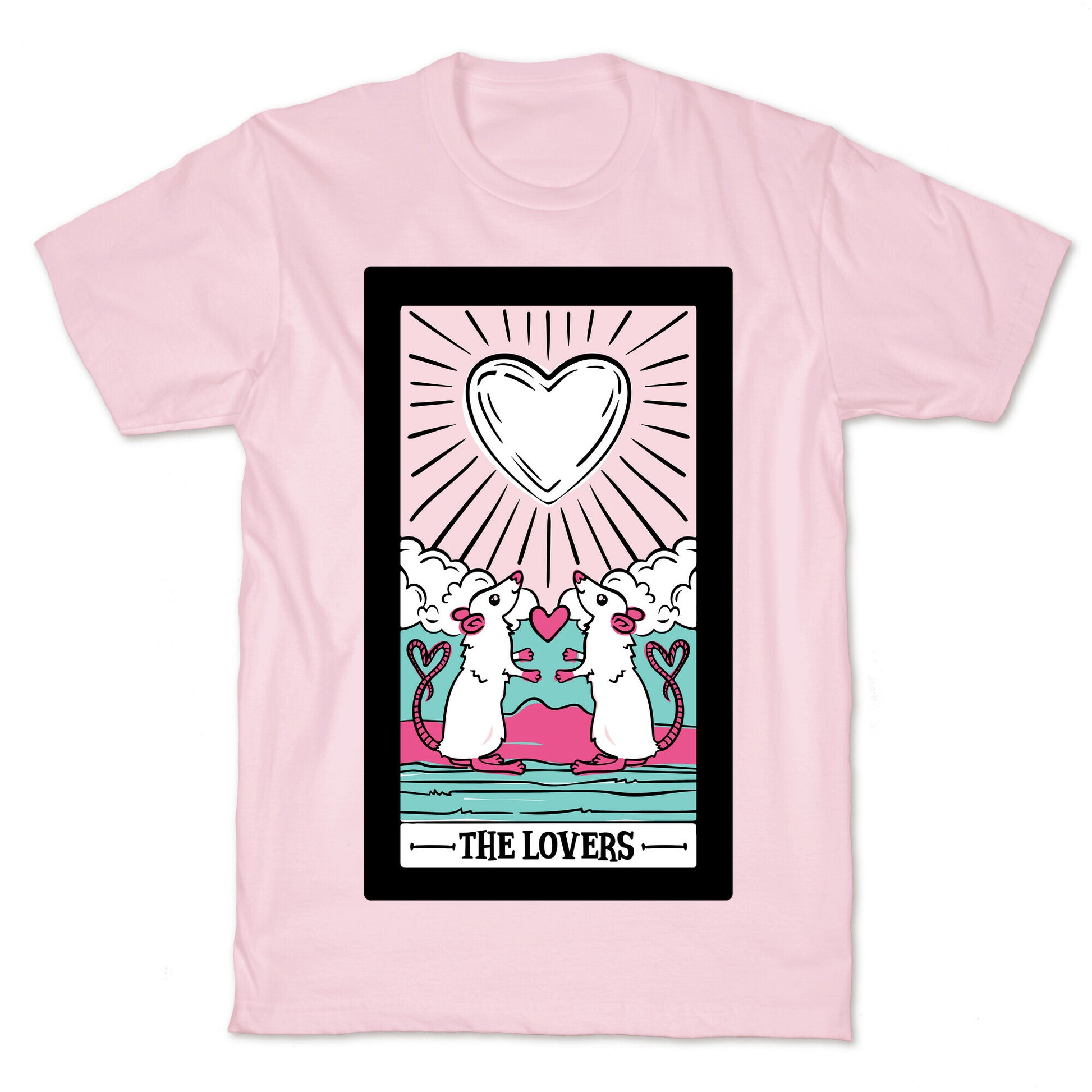 The Rat Lovers Tarot White Print T-Shirt