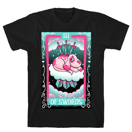 Creepy Cute Tarots: Three Of Swords T-Shirt