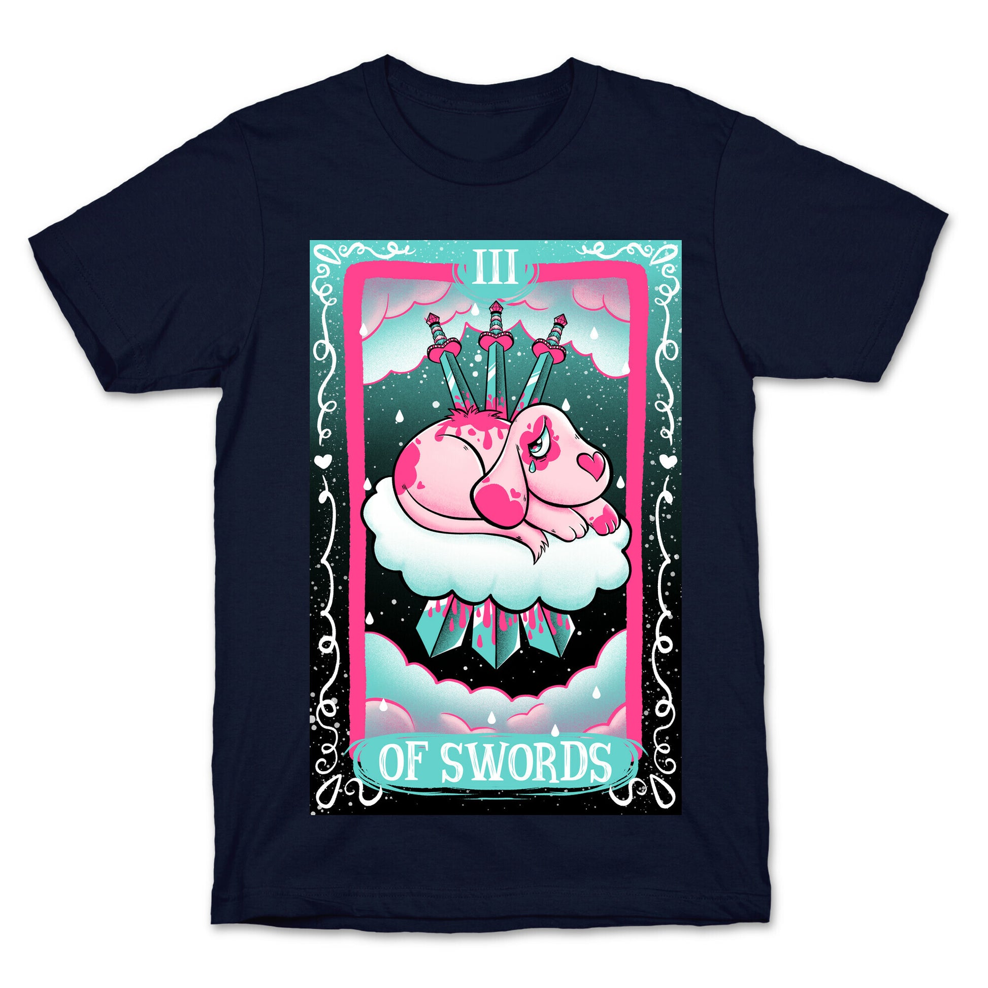 Creepy Cute Tarots: Three Of Swords T-Shirt