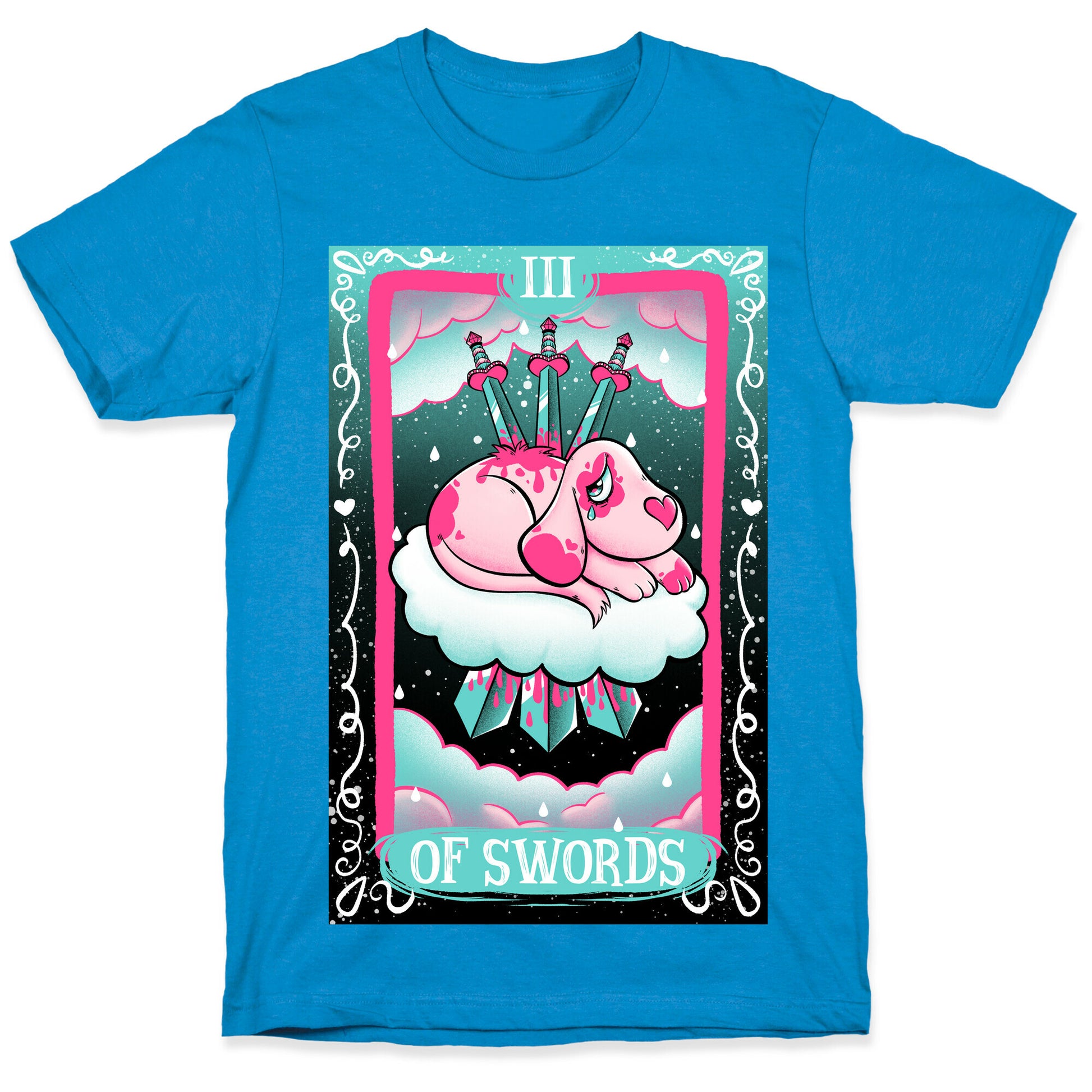Creepy Cute Tarots: Three Of Swords T-Shirt
