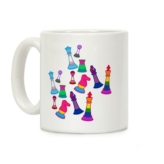 Pride Chess Pieces Pattern Coffee Mug