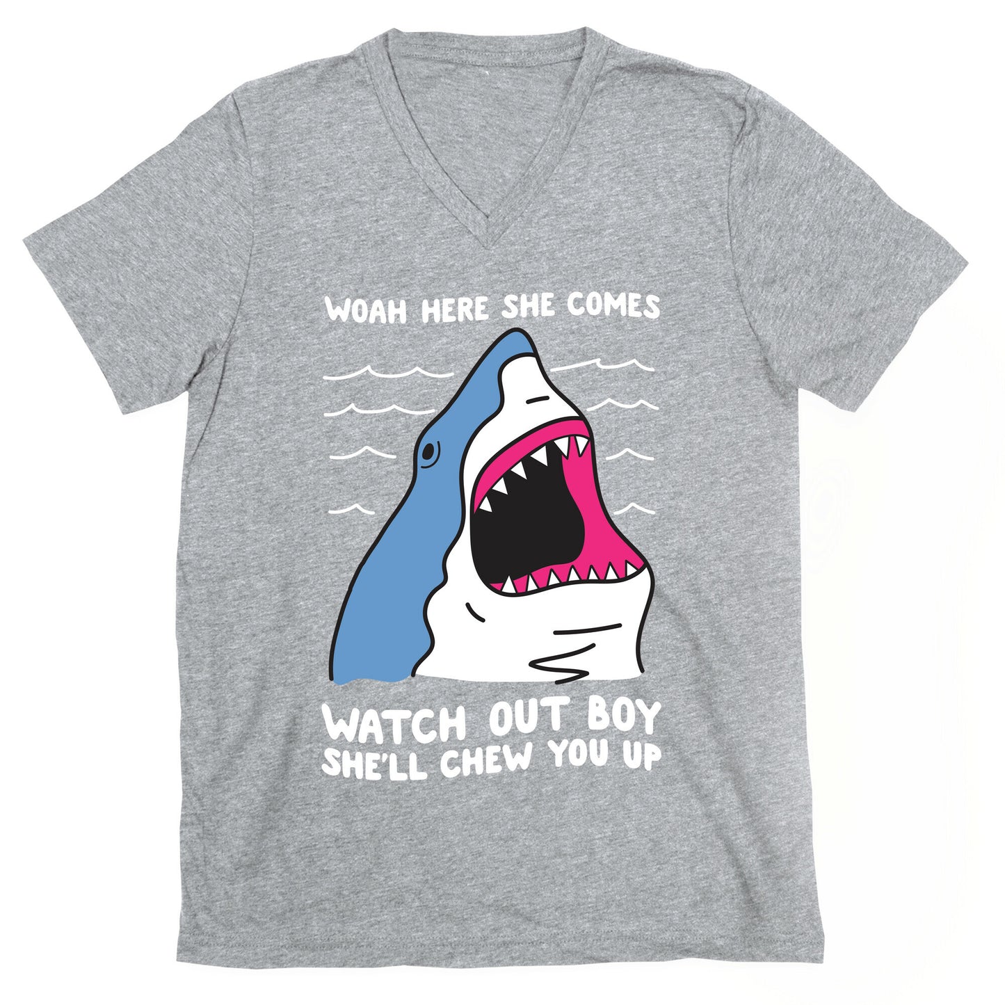 Maneater Shark V-Neck