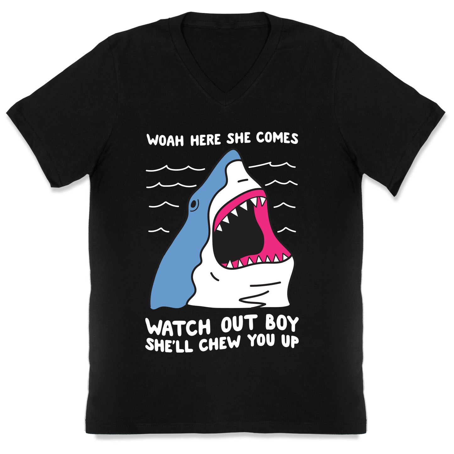 Maneater Shark V-Neck