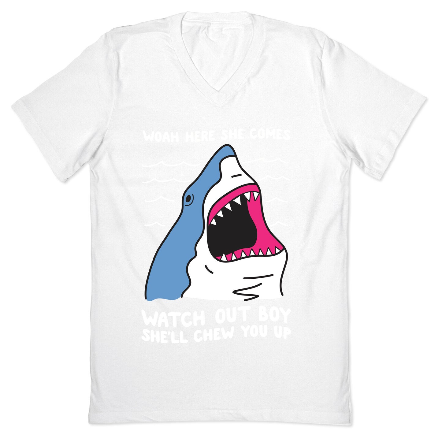 Maneater Shark V-Neck