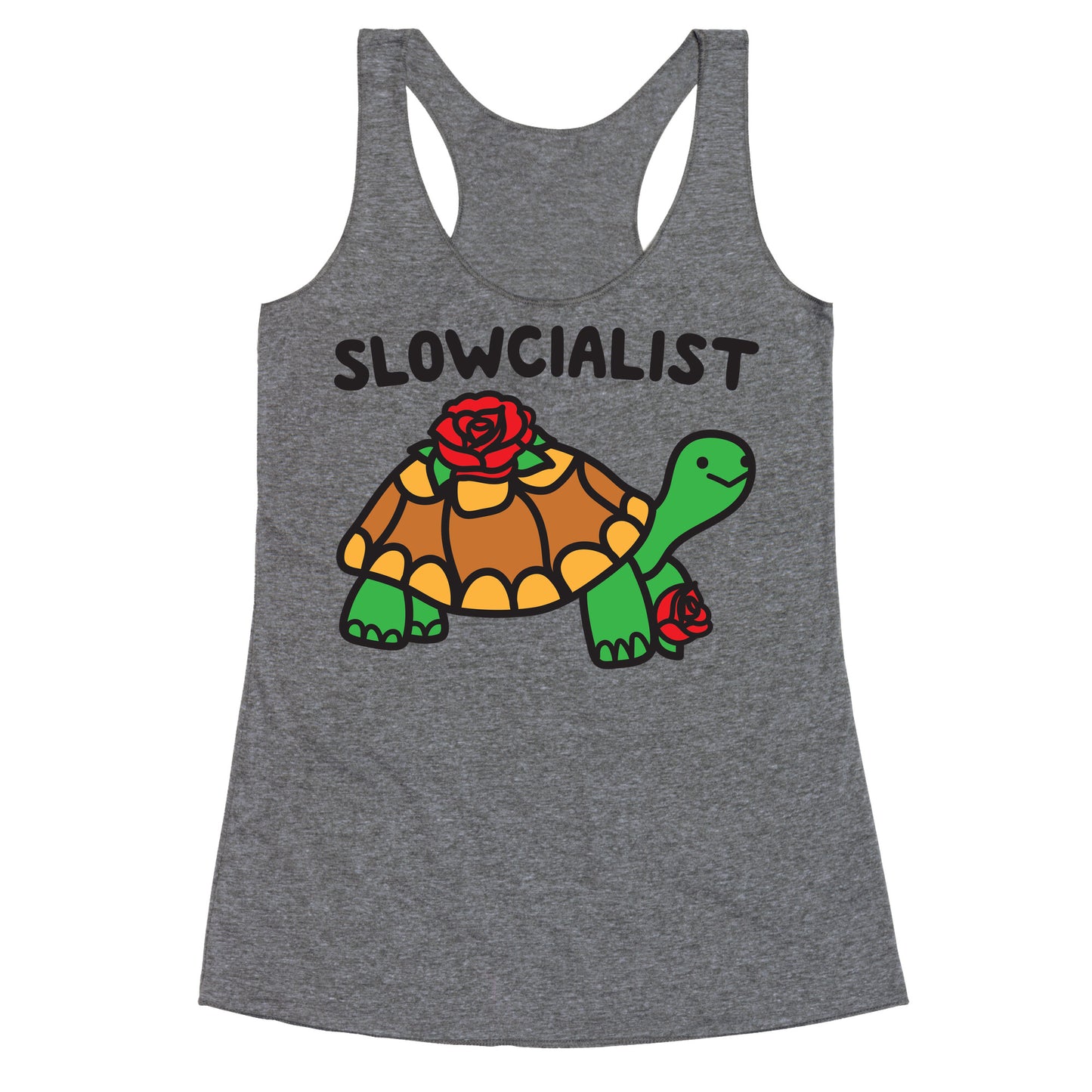 Slowcialist Turtle Racerback Tank