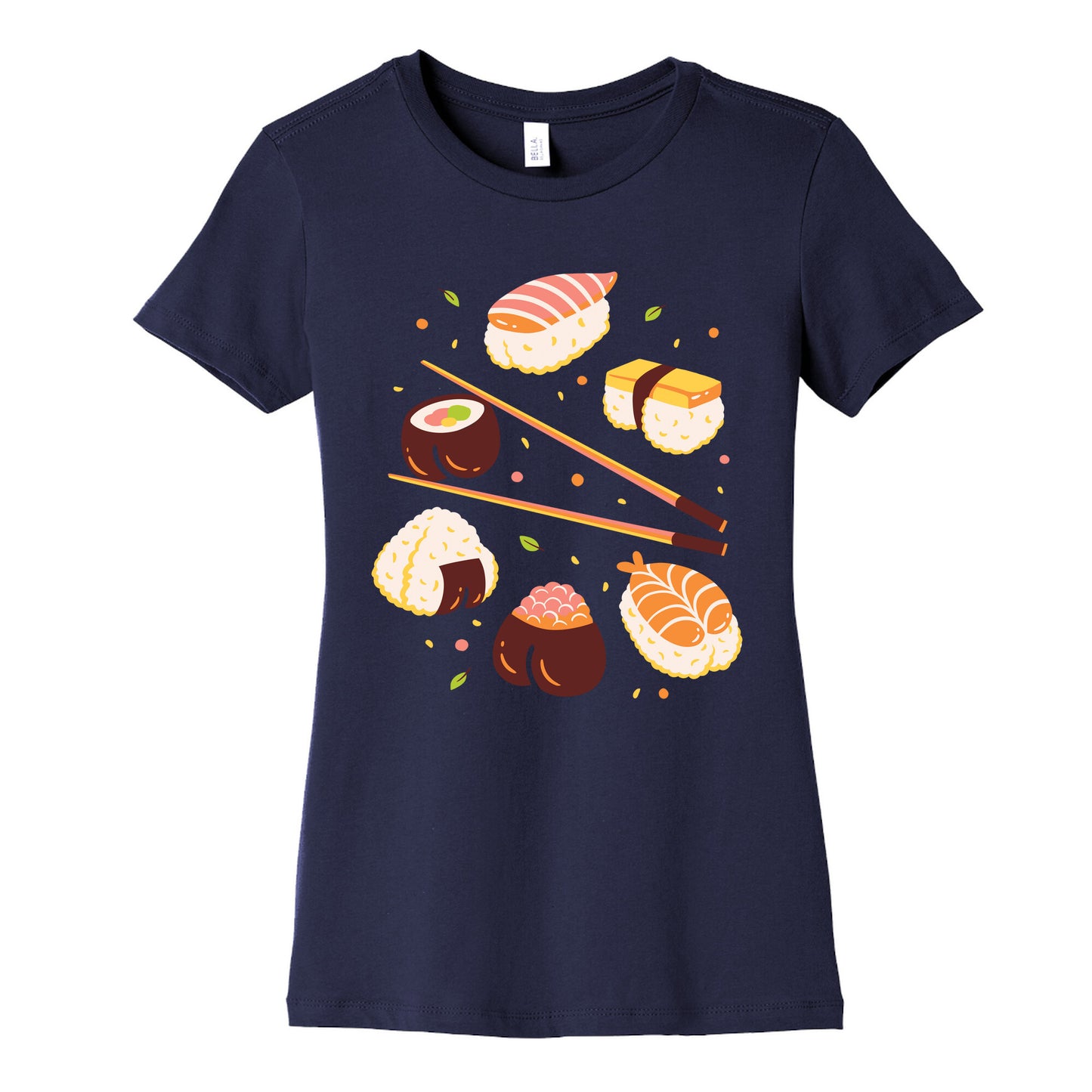 Subtle Sushi Booty Women's Cotton Tee
