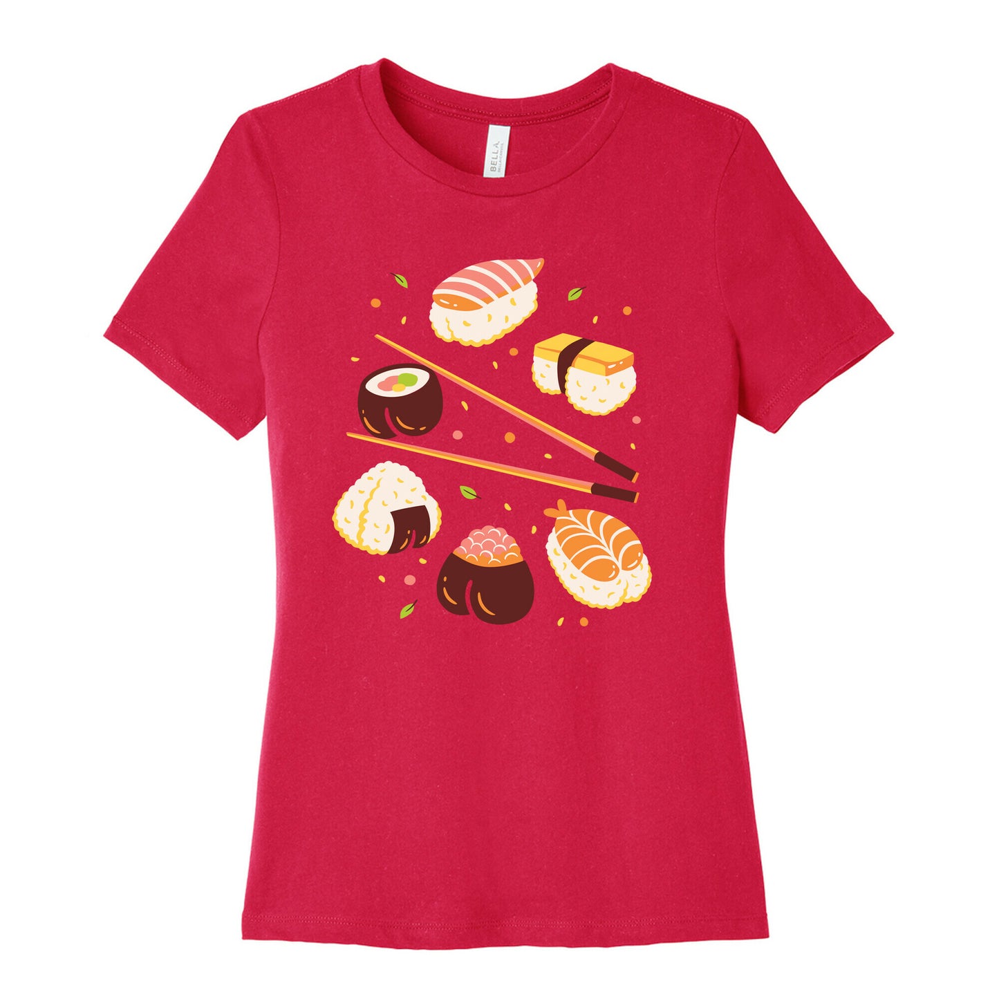 Subtle Sushi Booty Women's Cotton Tee