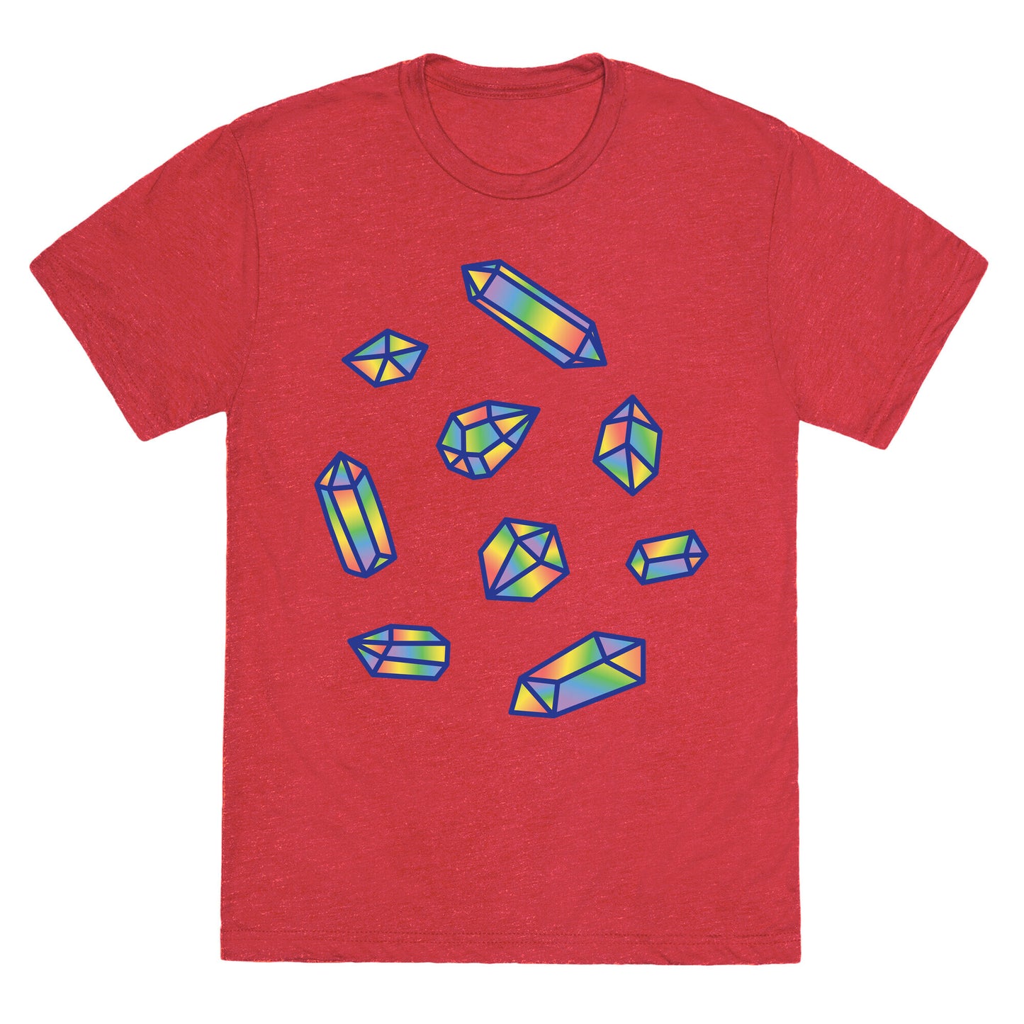 Rainbow Crystal Pattern Unisex Triblend Tee