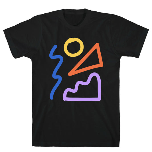 Bold Abstract Shape Outlines T-Shirt