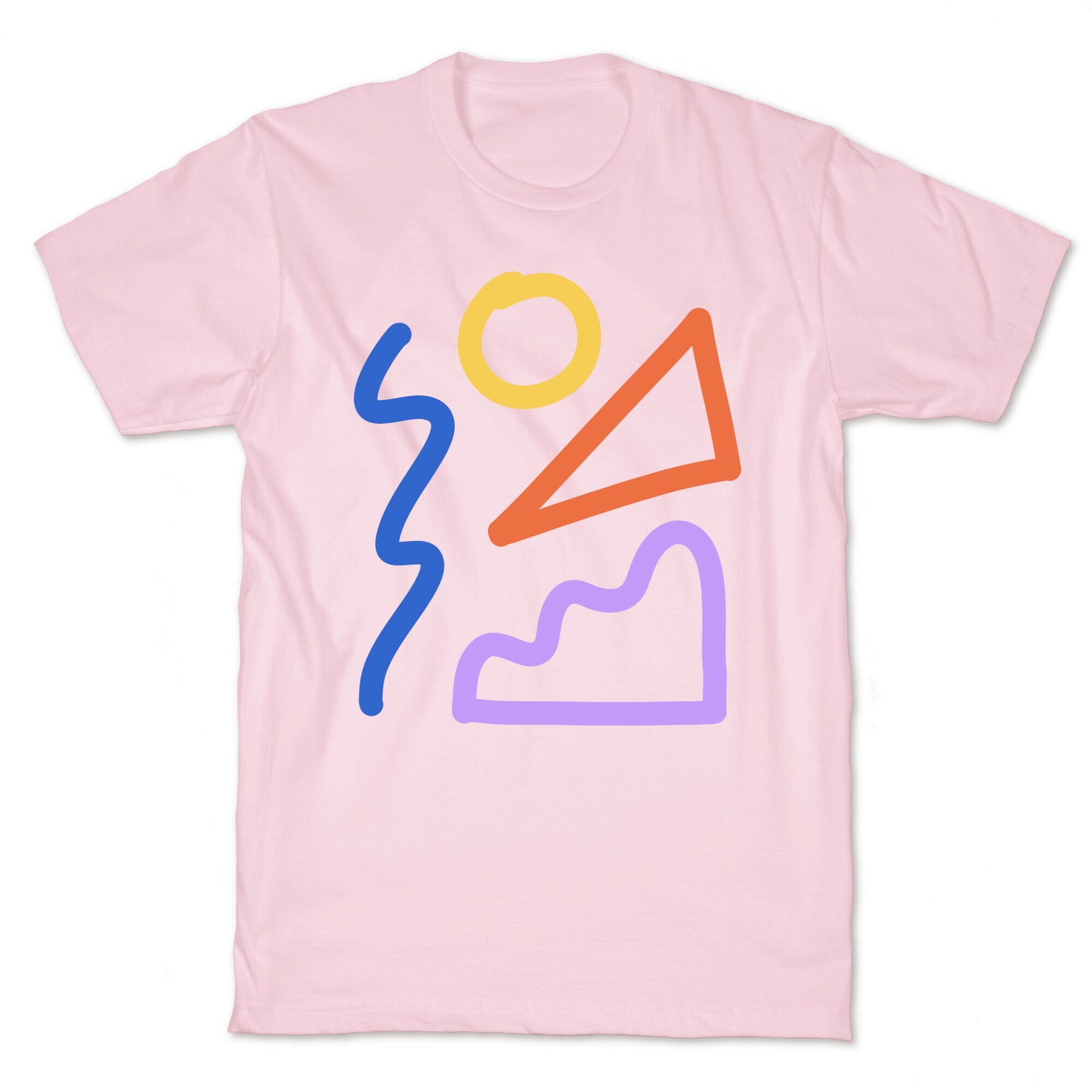 Bold Abstract Shape Outlines T-Shirt