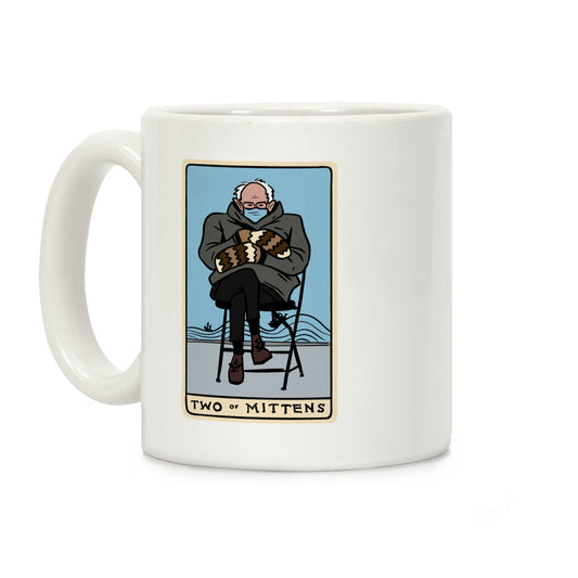 Two of Mittens (Bernie Tarot Parody) Coffee Mug