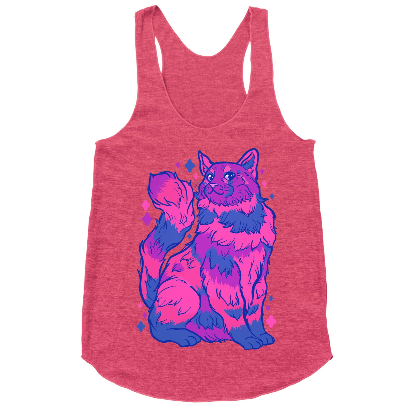Bisexual Pride Cat Racerback Tank