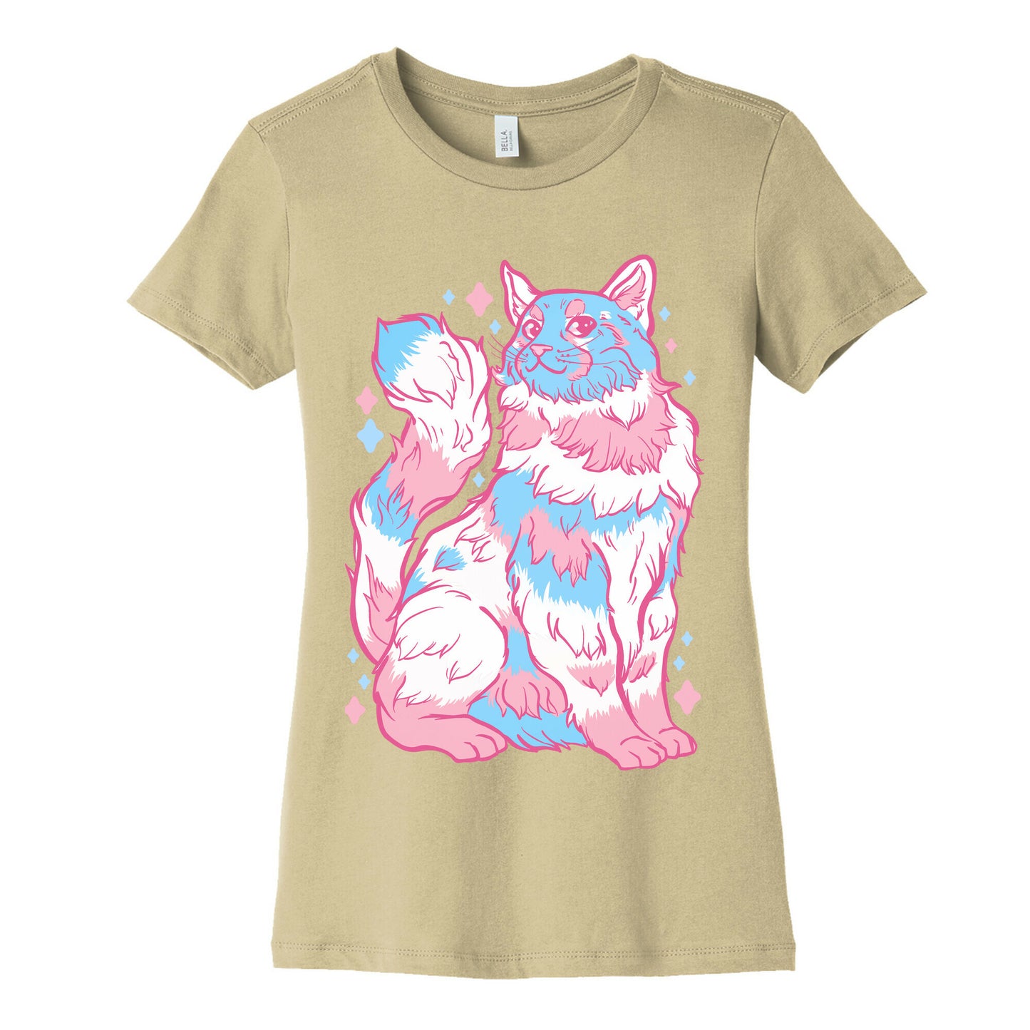 Transgender Pride Cat Women's Cotton Tee
