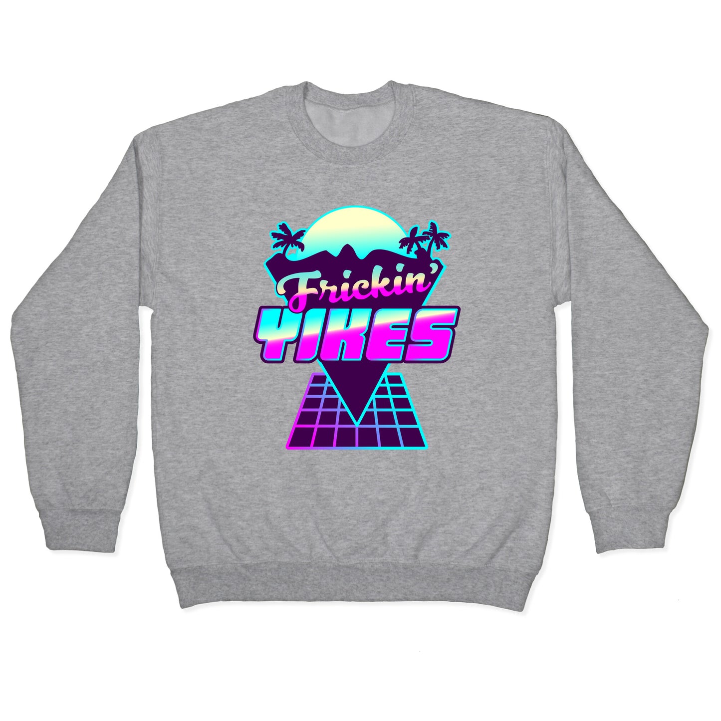 Frickin' YIKES Retro Wave Crewneck Sweatshirt