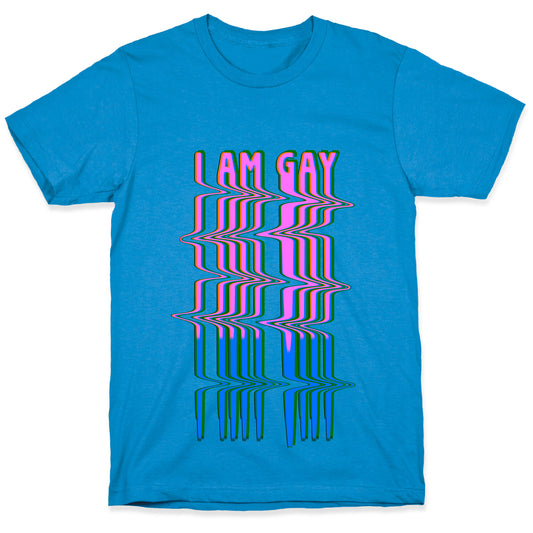 I Am Gay Vaporwave Drip T-Shirt