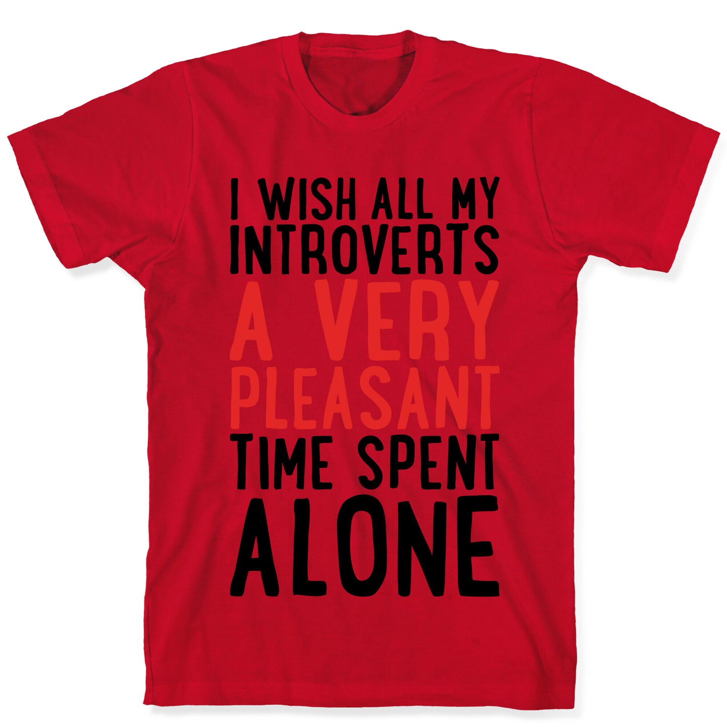 I Wish All My Introverts A Very Pleasant Time Spent Alone T-Shirt