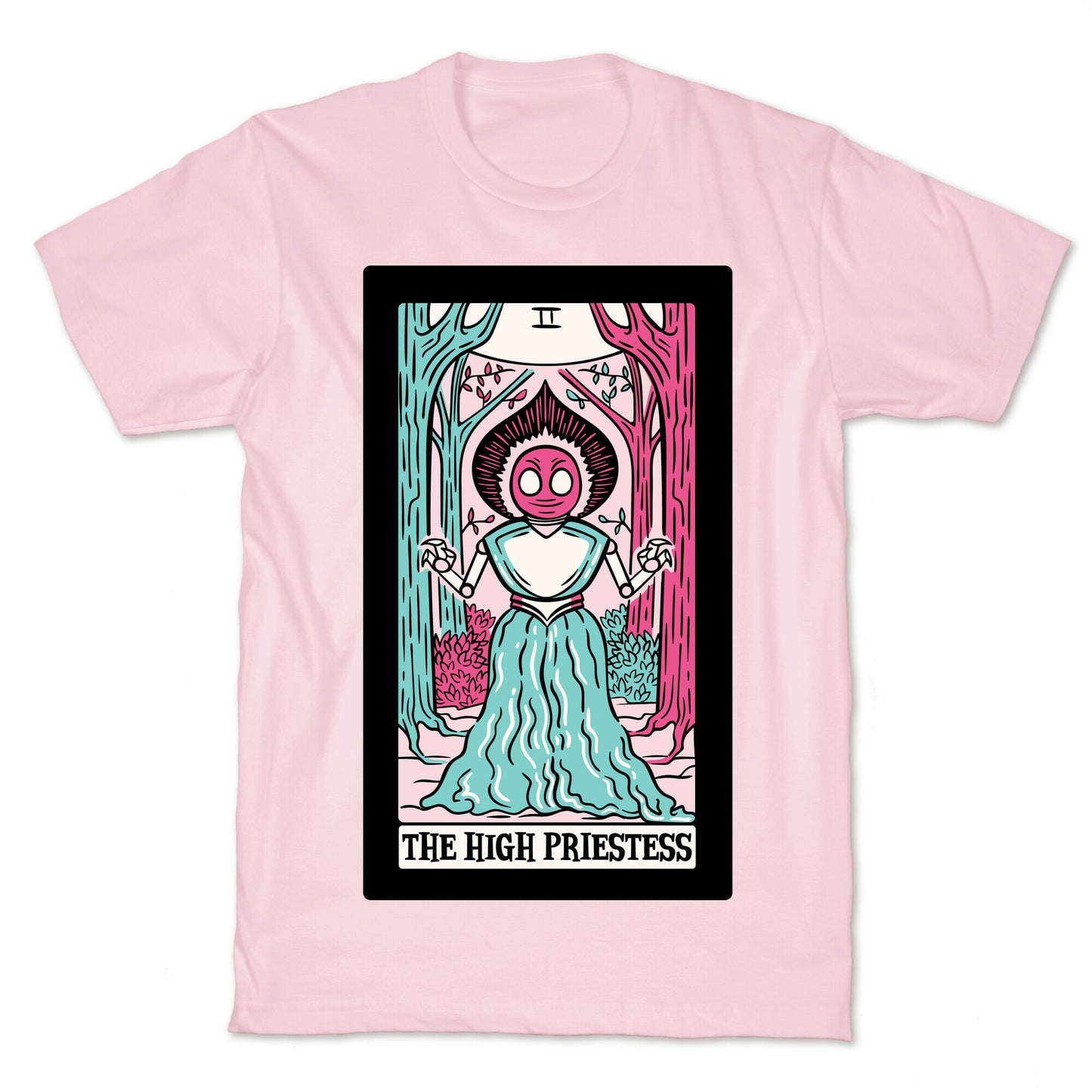 The High Priestess Flatwoods Monster Tarot Card Parody White Print T-Shirt