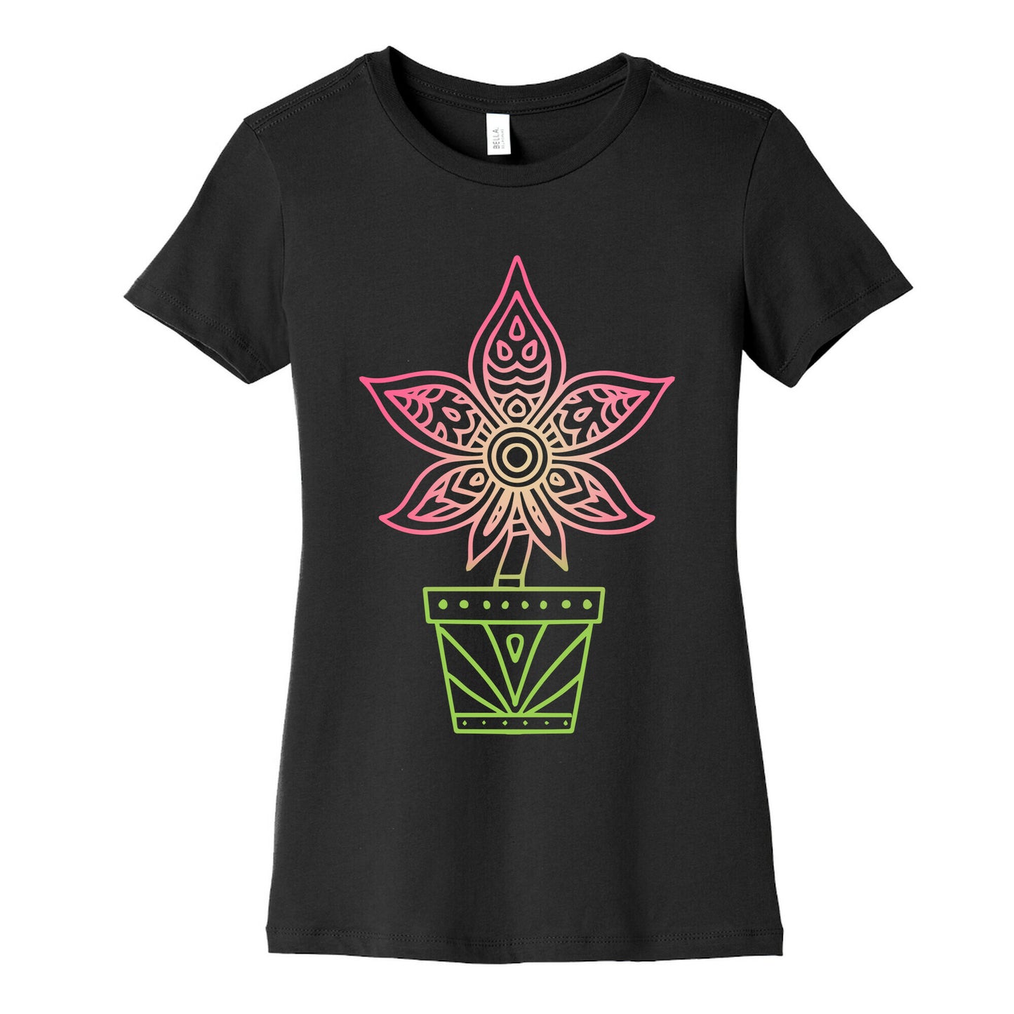 Mandala Weed Flower Women's Cotton Tee