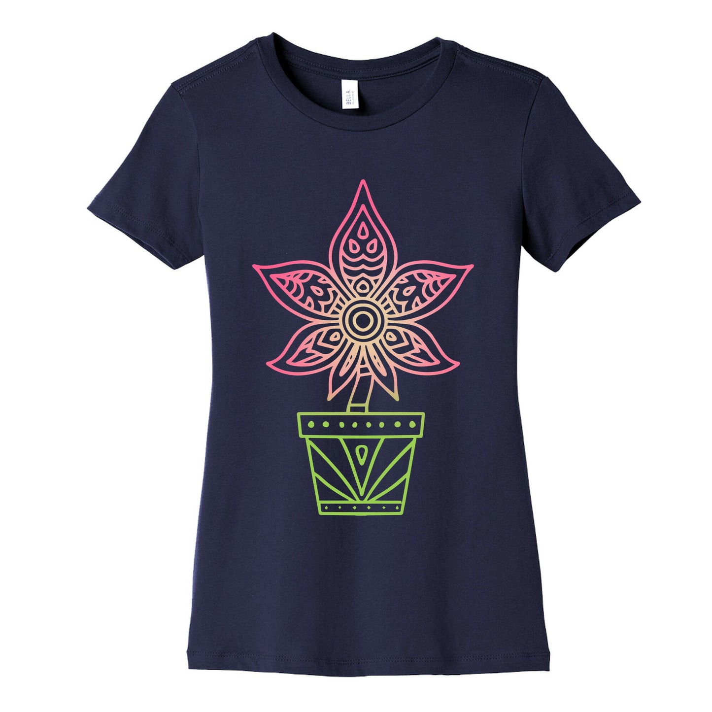 Mandala Weed Flower Women's Cotton Tee