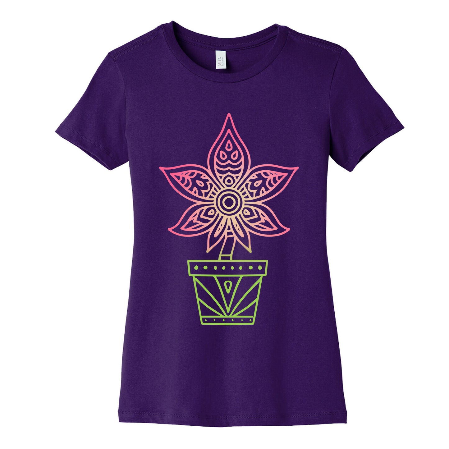 Mandala Weed Flower Women's Cotton Tee