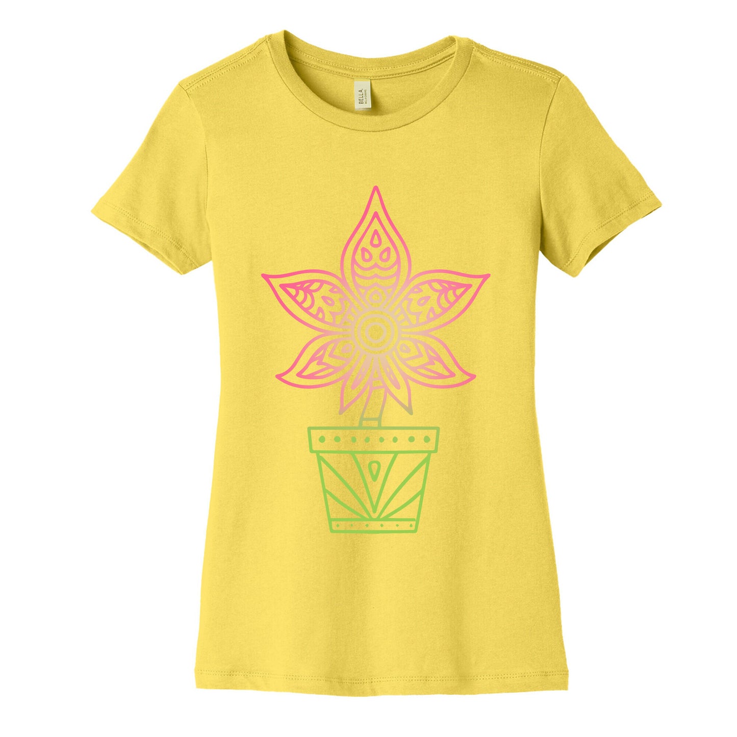 Mandala Weed Flower Women's Cotton Tee