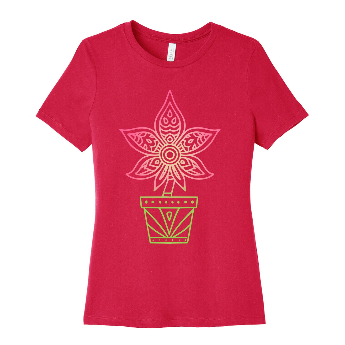 Mandala Weed Flower Women's Cotton Tee