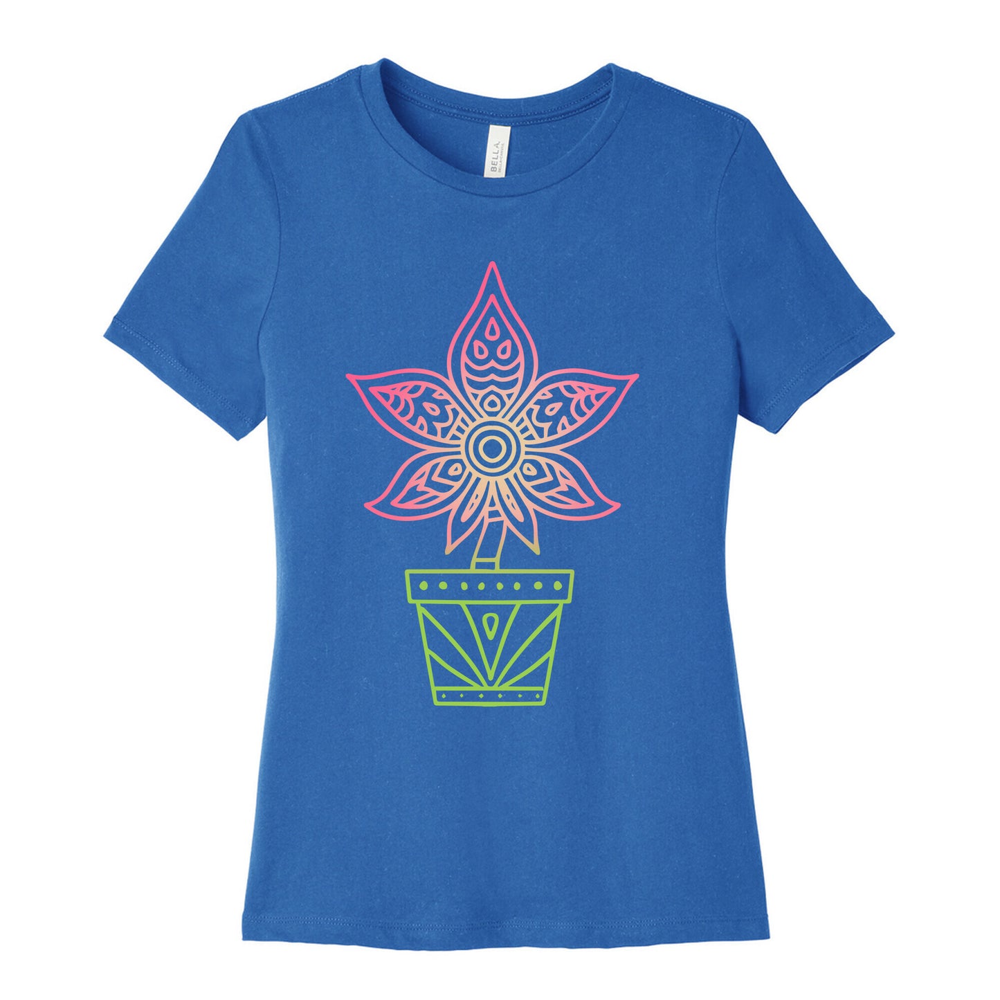 Mandala Weed Flower Women's Cotton Tee