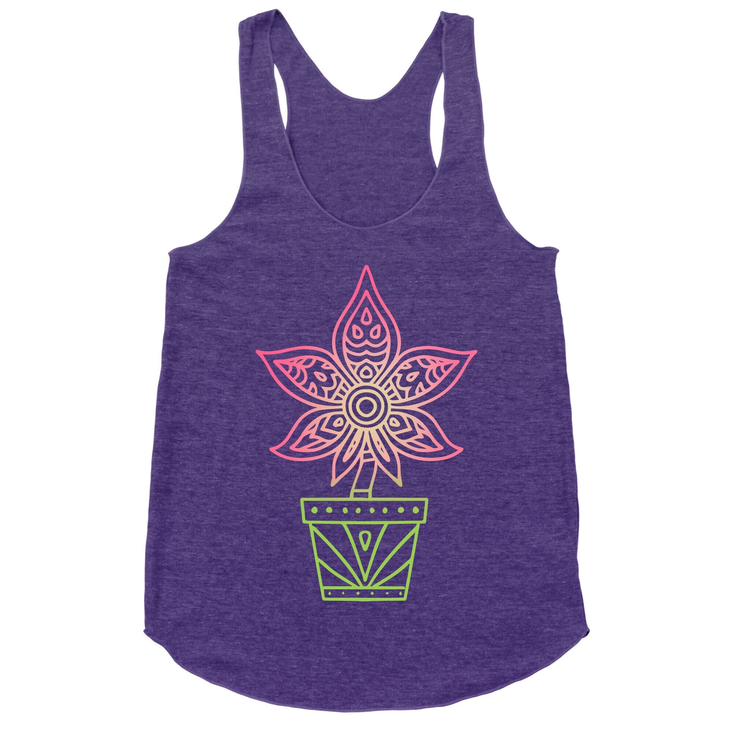 Mandala Weed Flower Racerback Tank