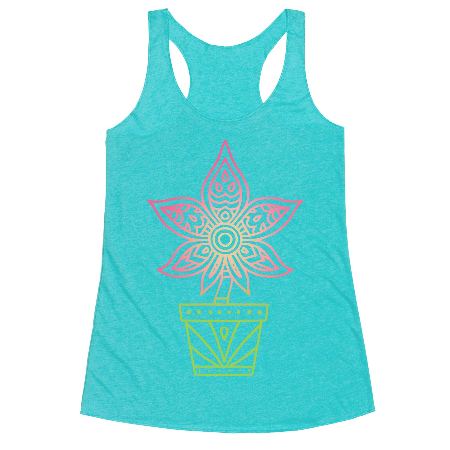 Mandala Weed Flower Racerback Tank
