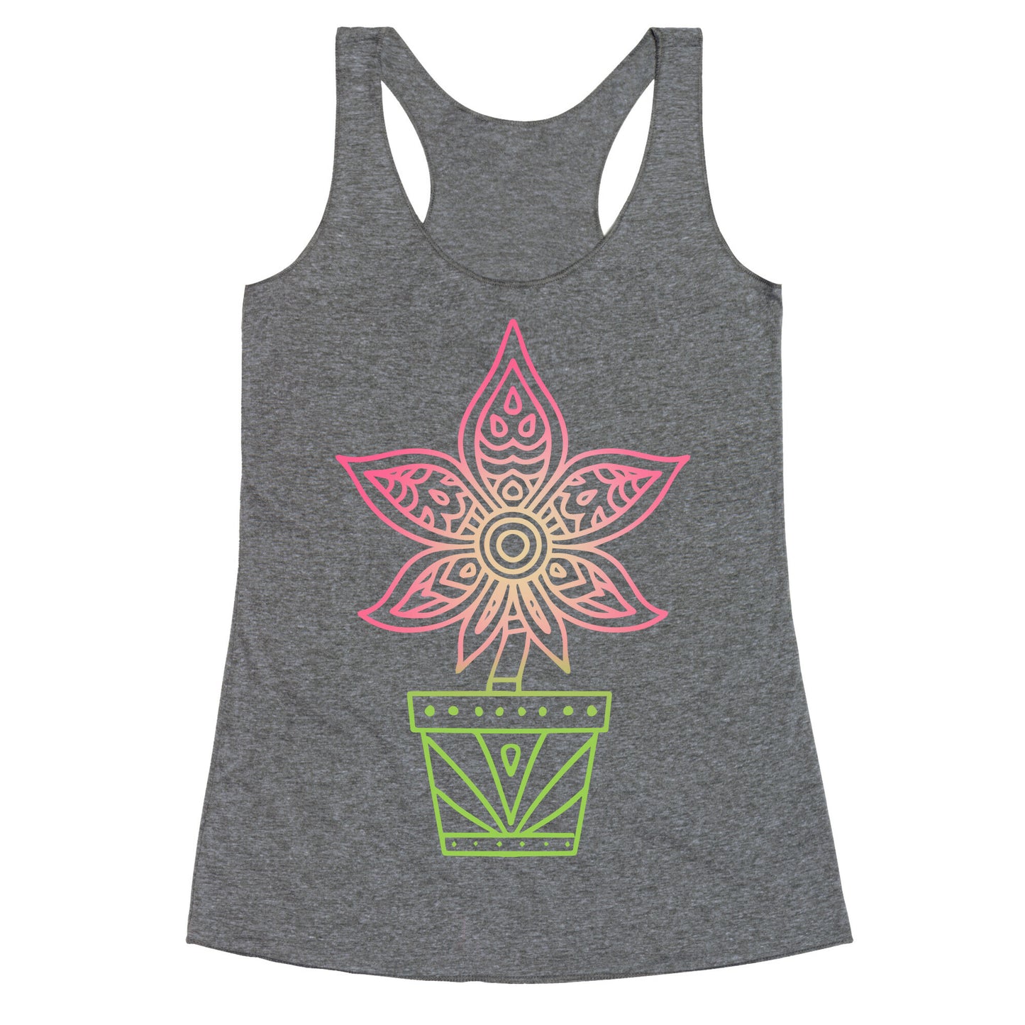 Mandala Weed Flower Racerback Tank