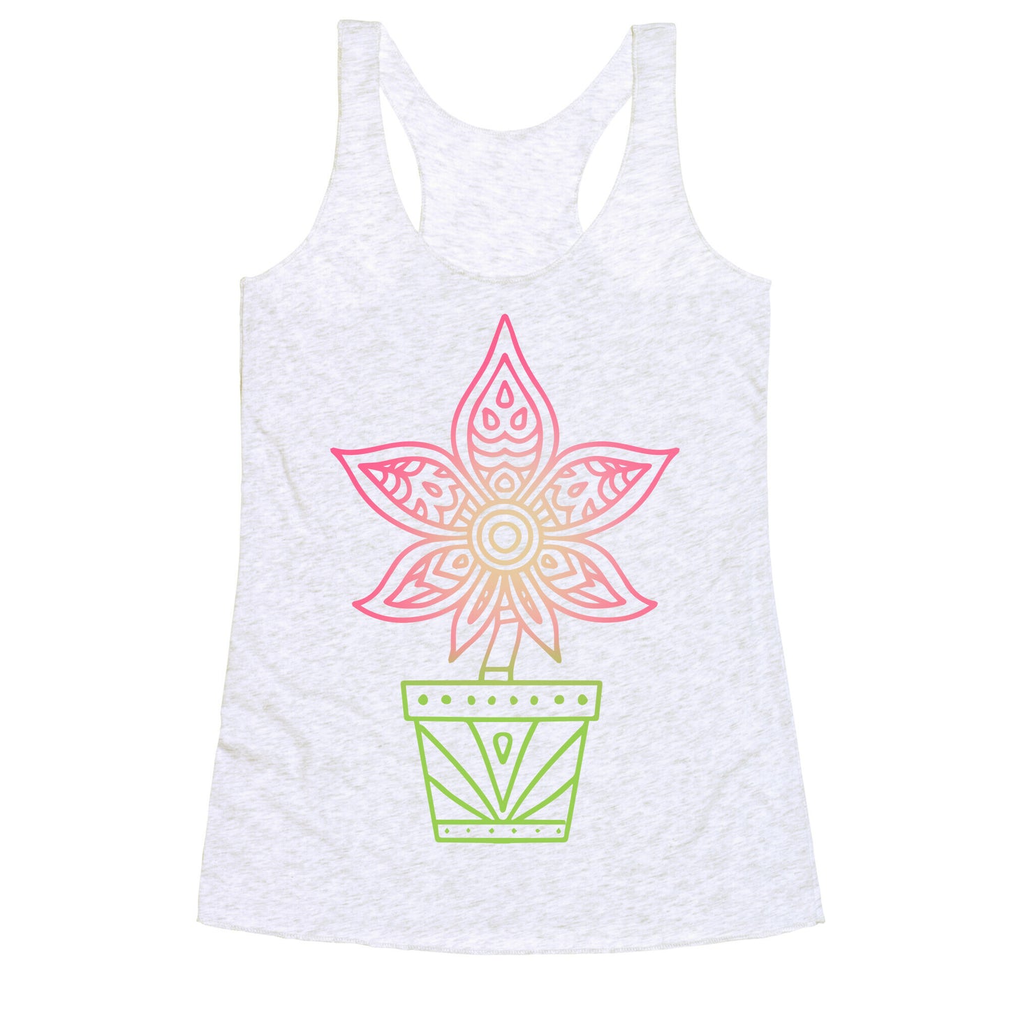 Mandala Weed Flower Racerback Tank