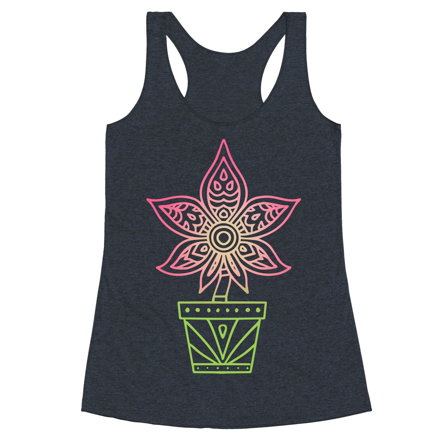 Mandala Weed Flower Racerback Tank
