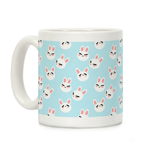 BunBun Pattern Blue Coffee Mug