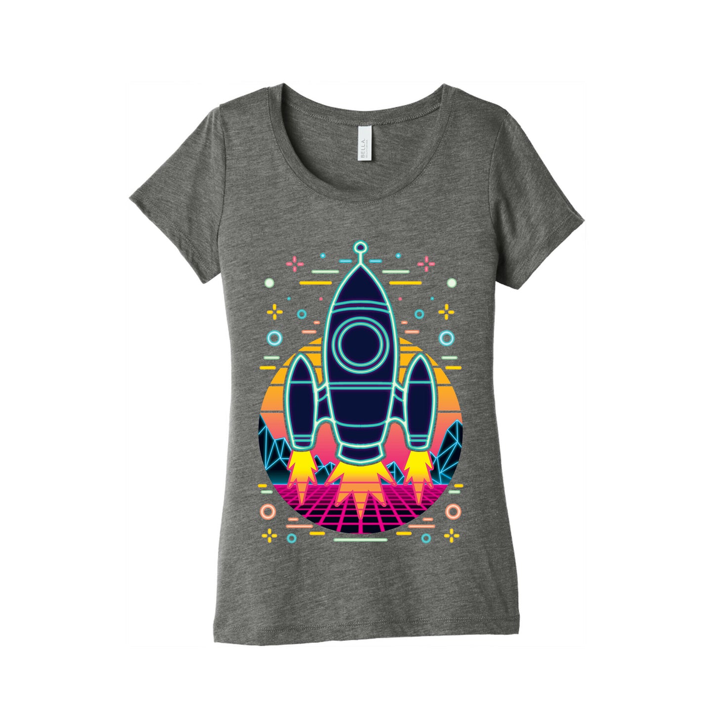 Synthwave Space Exploration Women's Triblend Tee