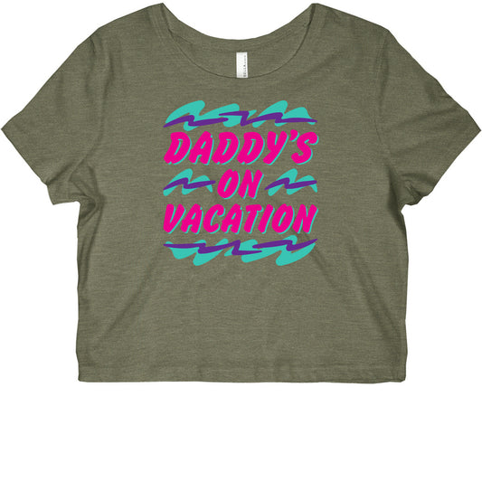 Daddy's On Vacation Graphic Baby Tee