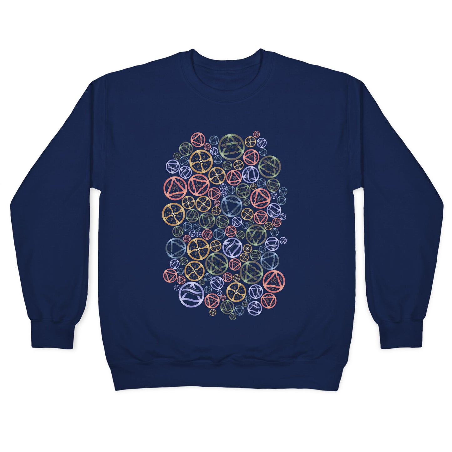 Witch's Elements Pattern Crewneck Sweatshirt