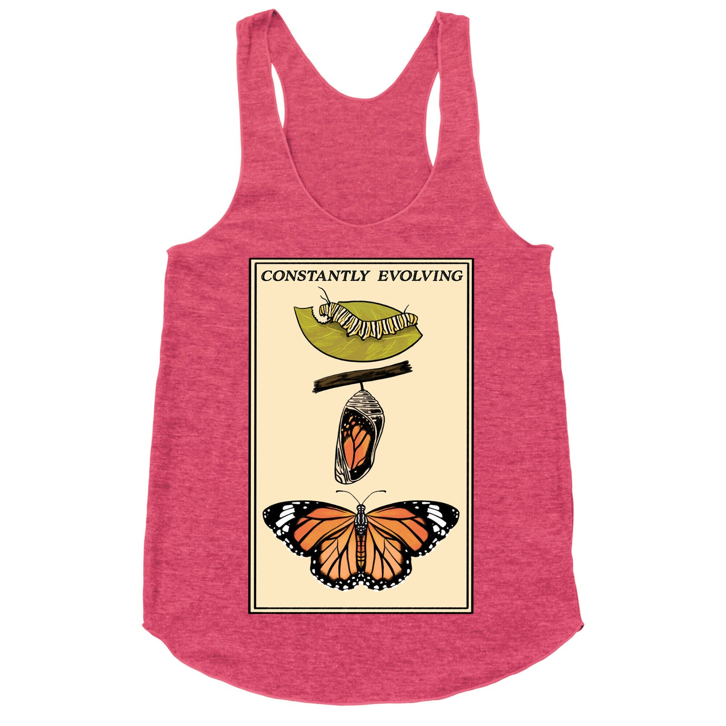 Constantly Evolving Monarch Butterfly Racerback Tank
