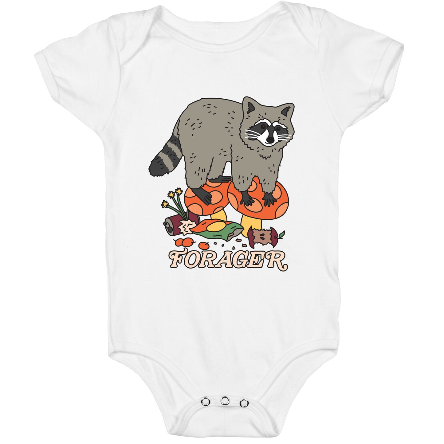 Forager Raccoon Baby One Piece