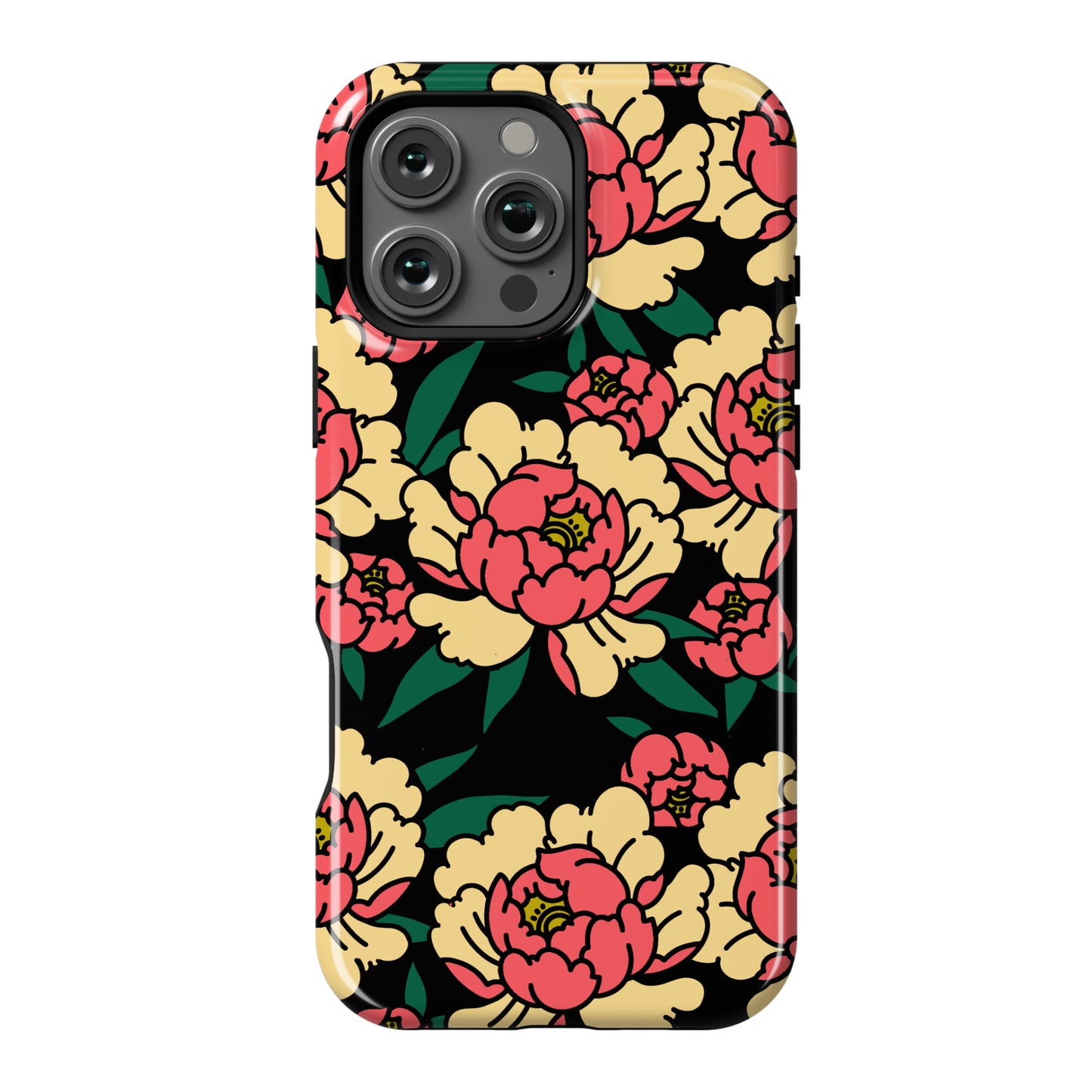 Traditional Tattoo Peony Red Phone Case