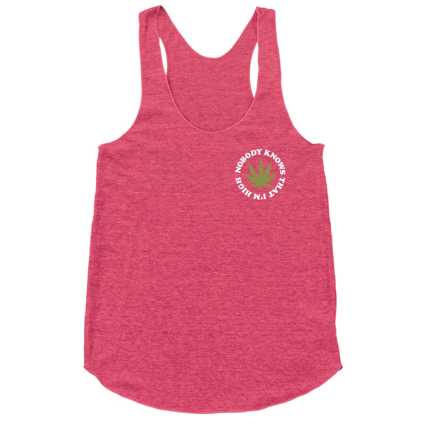 Nobody Knows That I'm High Racerback Tank